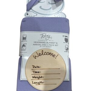 Toby Purple Headband, Blanket & Arrival Disc Set